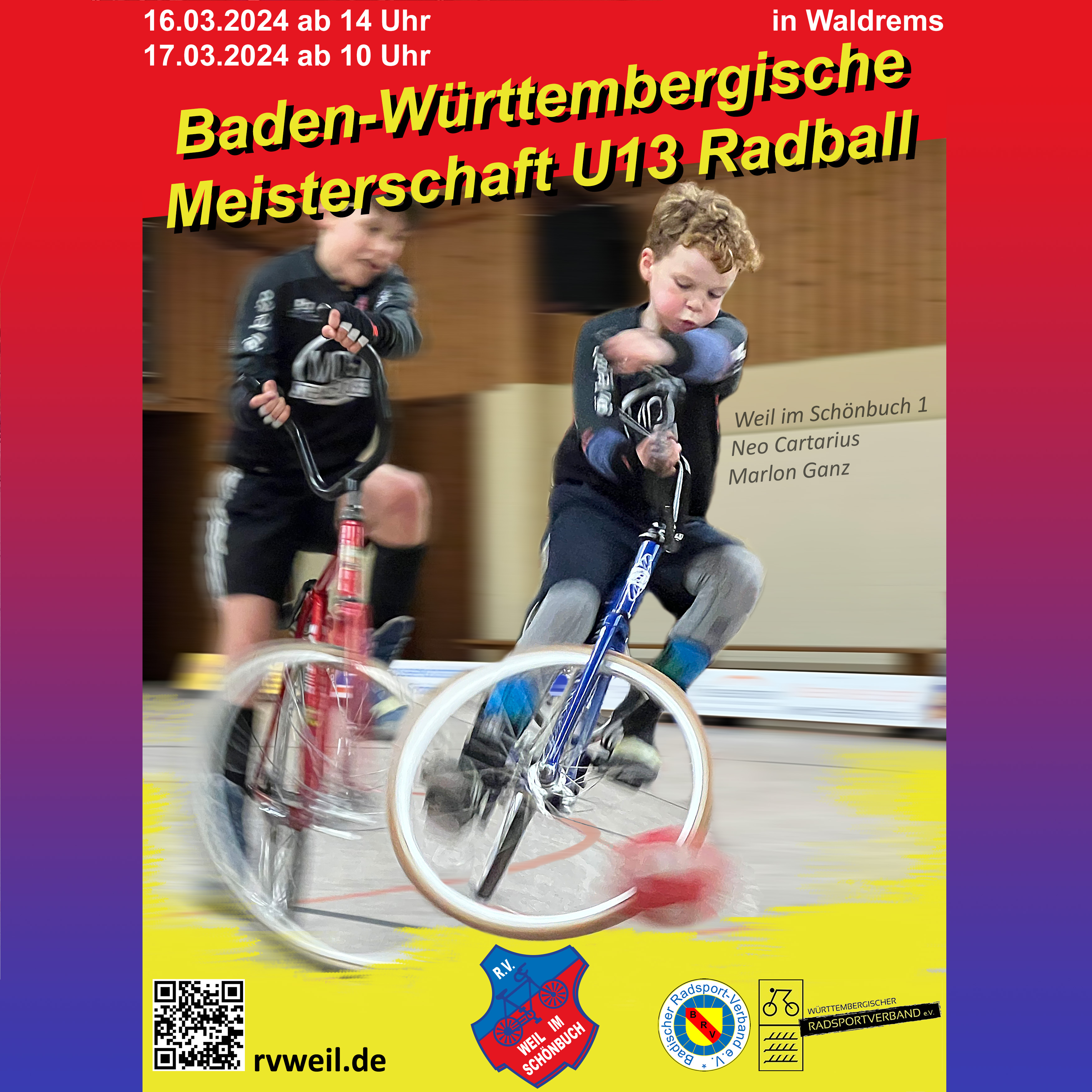 16./17.03 Baden-Württembergische U13-Radballmeisterschaft